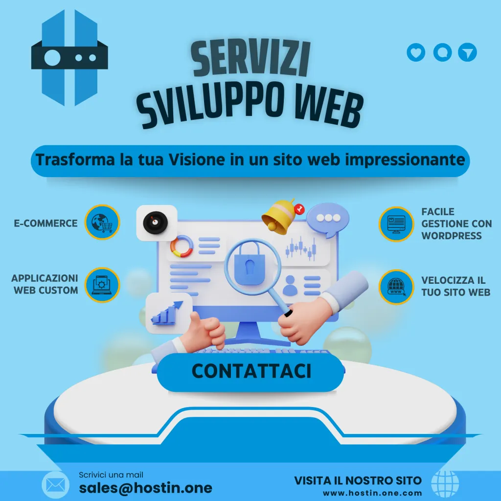 HostInOne - Un Webmaster a tua disposizione per sviluppare il sito web